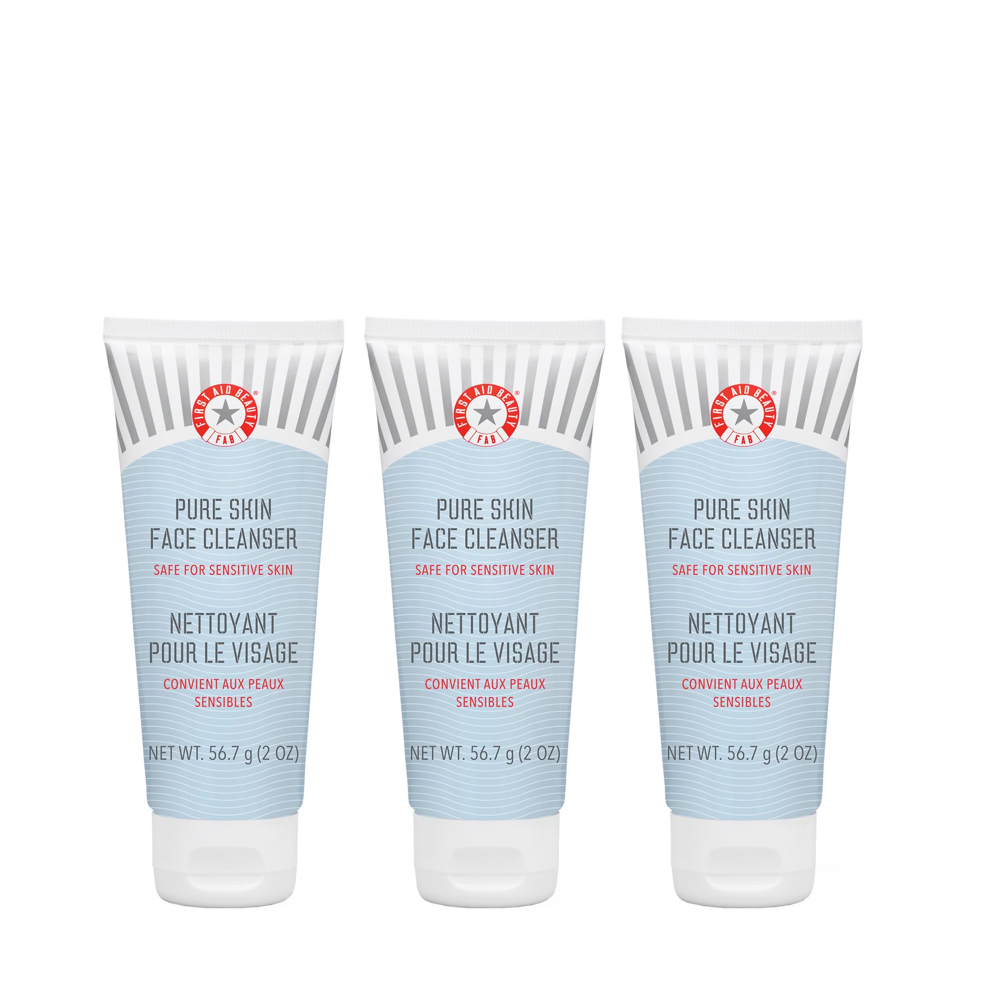First Aid Beauty - Pure Skin Deep Cleanser with Red Clay, Deep Cleansing Face Wash with Antioxidant Booster for Oily and Blemish-Prone Skin, Reduce Oil & Unclog Pores, Safe for Sensitive Skin, 4.7 oz