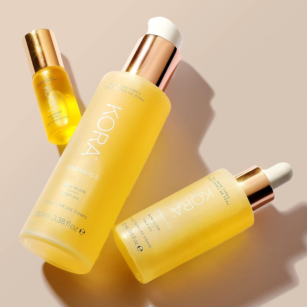 KORA Organics Noni Glow Hydrating Face Oil with Rosehip, Gua Sha Oil, Certified Organic, Cruelty Free, 0.34 fl oz - Face Care Beauty Products for Women