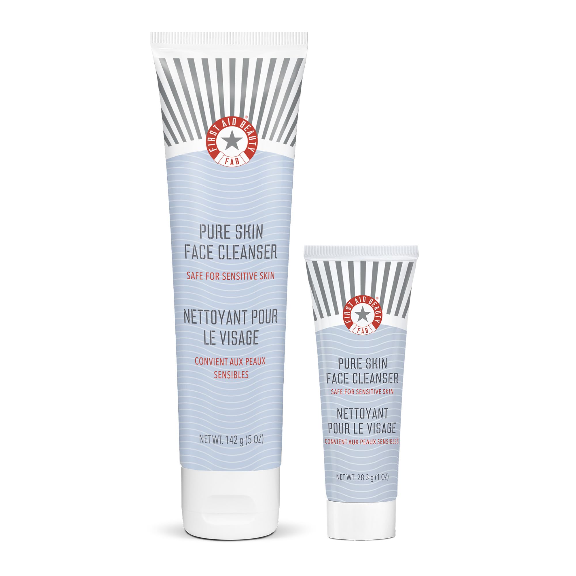 First Aid Beauty - Pure Skin Deep Cleanser with Red Clay, Deep Cleansing Face Wash with Antioxidant Booster for Oily and Blemish-Prone Skin, Reduce Oil & Unclog Pores, Safe for Sensitive Skin, 4.7 oz